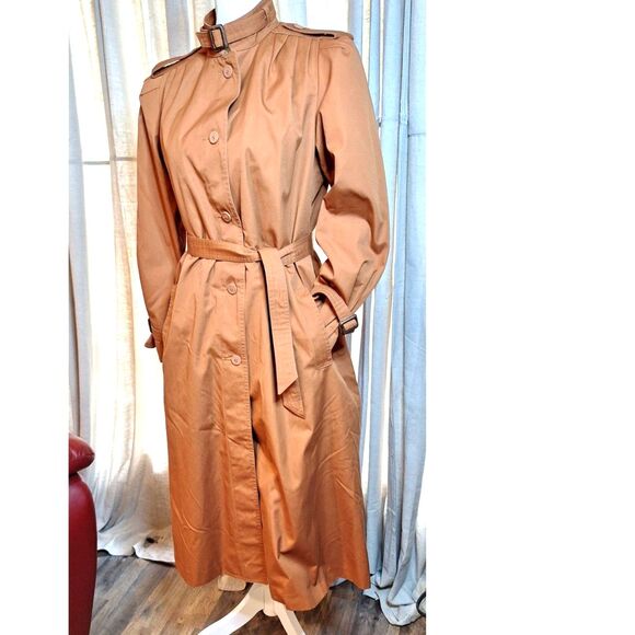 Vintage Neiman Marcus Ladies Trench Coat Coatworks Judy Scates for Jerold SZ 7/8 - Picture 2 of 15